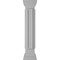 Ekena Millwork 8"W x 48"H End Newel Post with Panel, Peaked Capital & Base Trim (Installation kit included) NWL08X48EPP0B0 - alternate 1